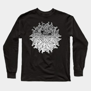 silver star abstract digital art Long Sleeve T-Shirt